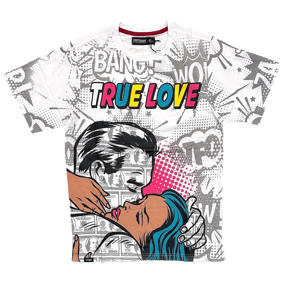 Contender CTDR Streetwear Men's T-Shirt True Love Comic Art Short Sleeve Tee